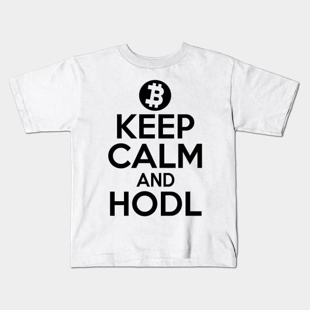 Keep Calm and HODL Kids T-Shirt by shopbudgets